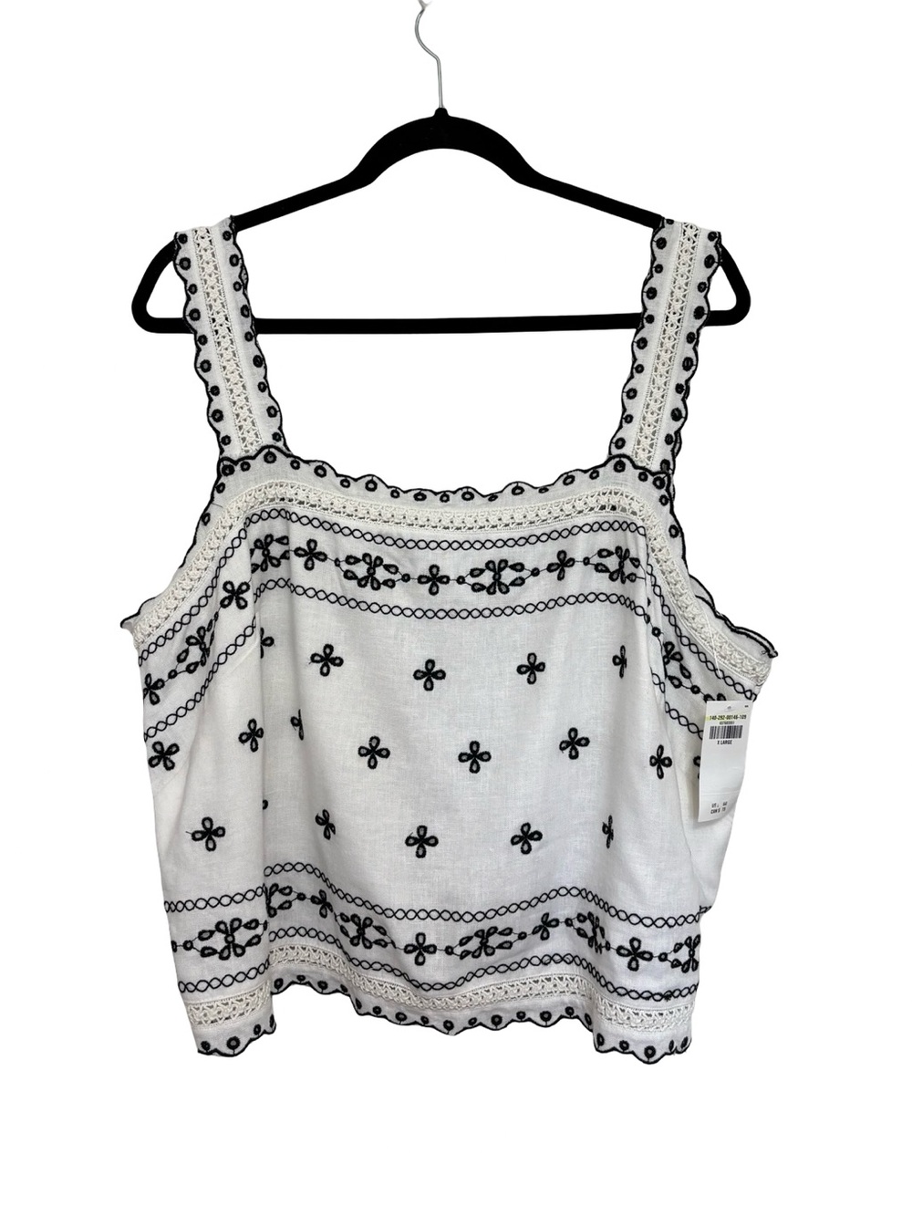 NEW Abercrombie Linen Blend Tank and Shorts Embroidered Matching Set - Size XL - Picture 2 of 14